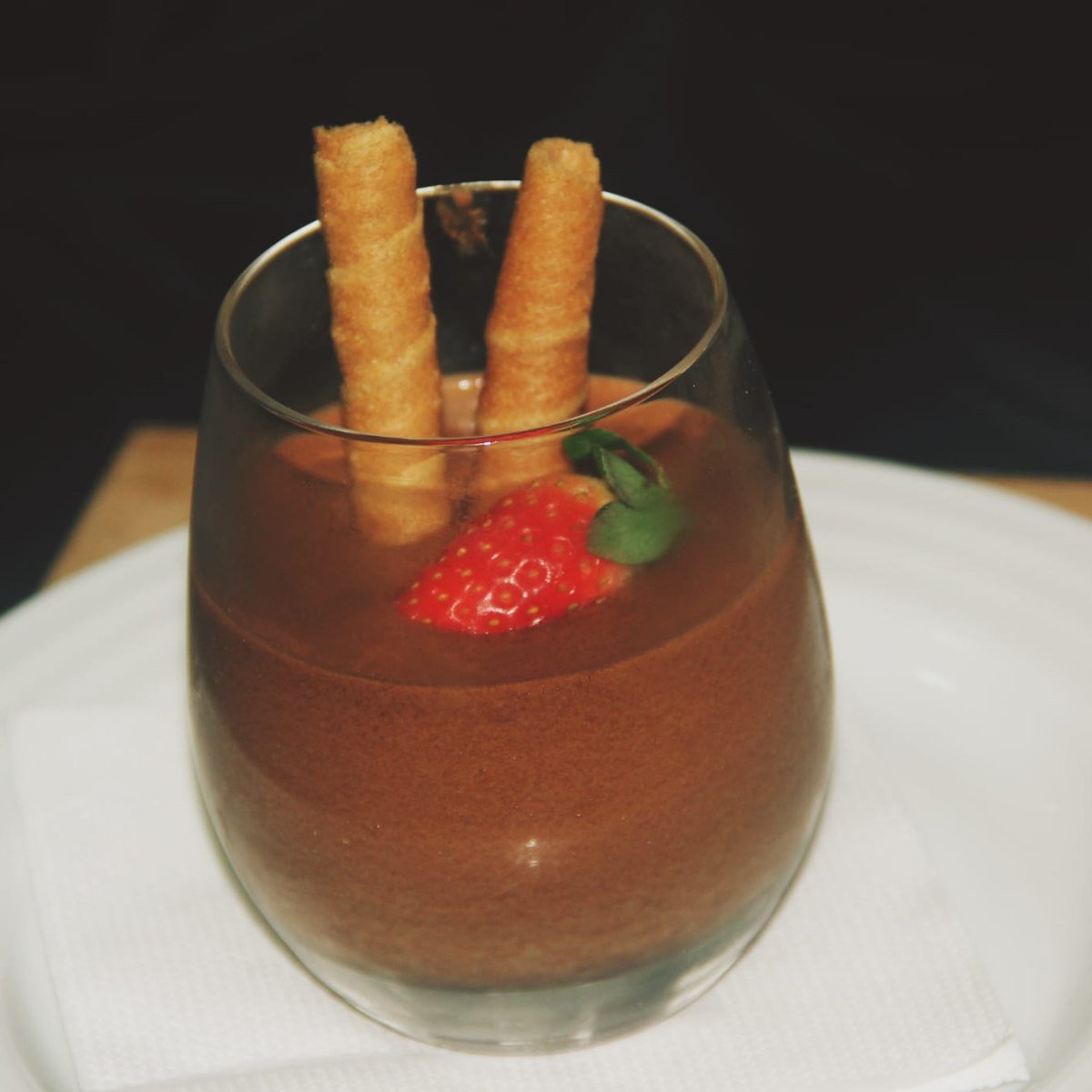 Mousse de chocolate em copo